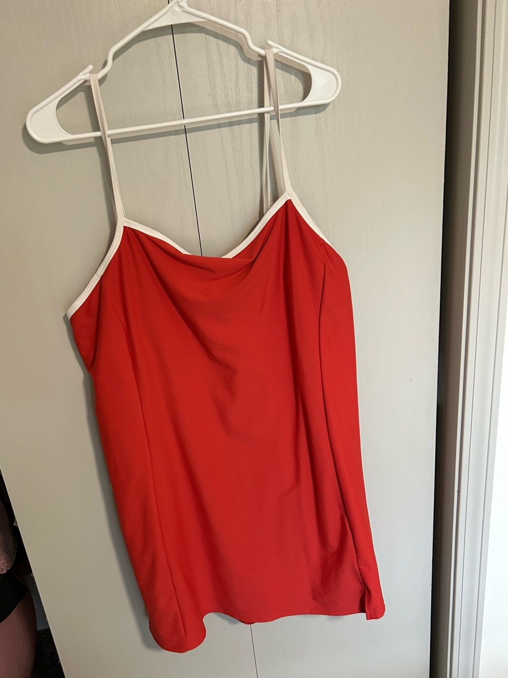 Old Navy Red Athleisure Dress with White Trim